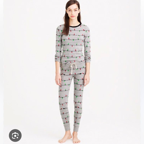 JCREW Christmas Light Pajamas - Picture 1 of 10